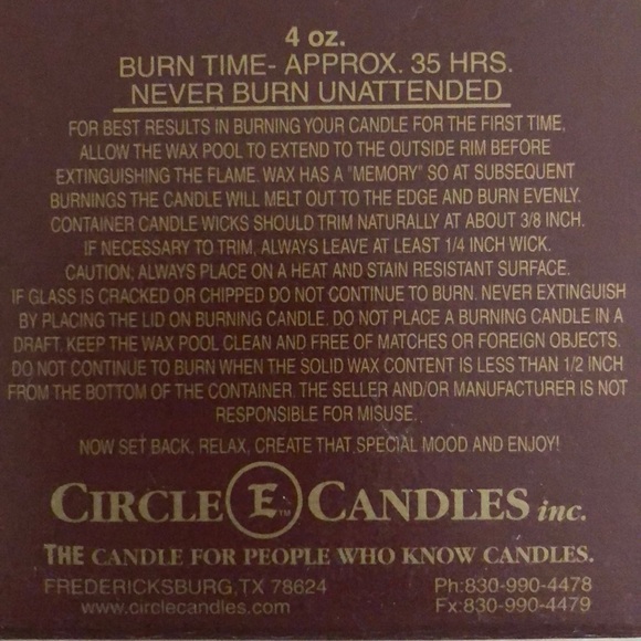 Circle E Candle Accents Circle E Candle Buttery French Vanilla 4 Oz